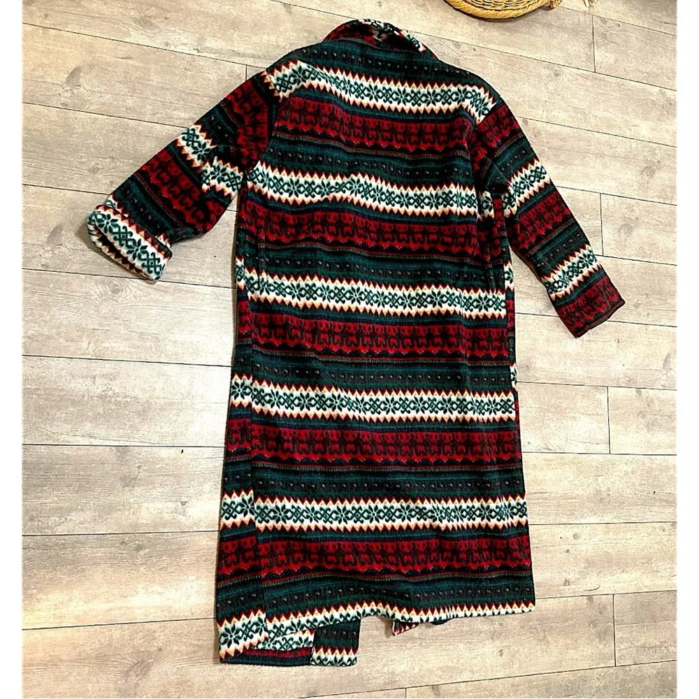 Vintage 90s Victoria’s Secret Country Christmas Robe Faire Isle RARE Women Small - Picture 7 of 16
